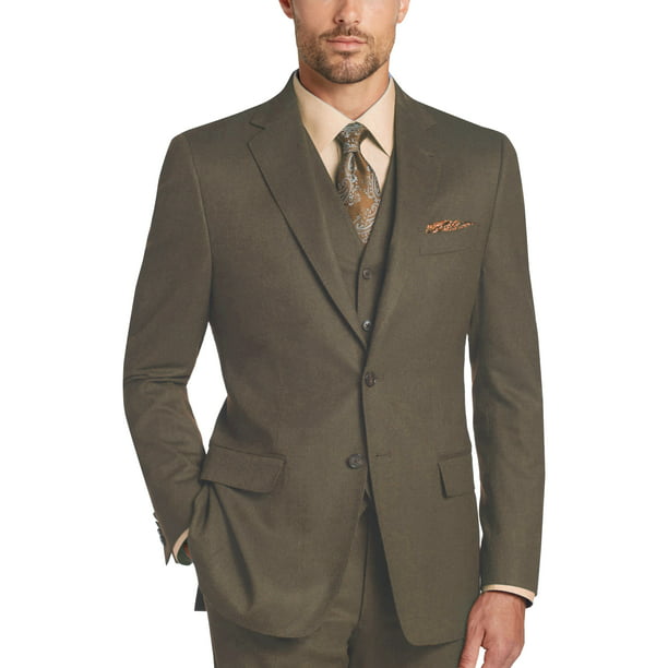 Elegant Mens Two button Three piece Strip Suit 46Short 